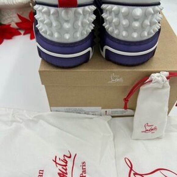 Christian Louboutin Mens Astroloubi, leather trimmed sneakers size 45 - Picture 6 of 13